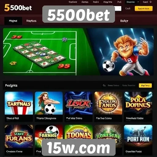 Opções de jogos disponíveis no site 5500bet